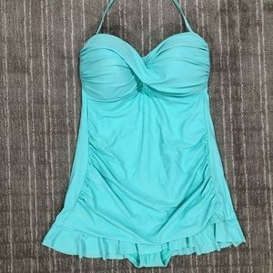 Kenneth Cole One Piece Swimsuit - Mint Blue